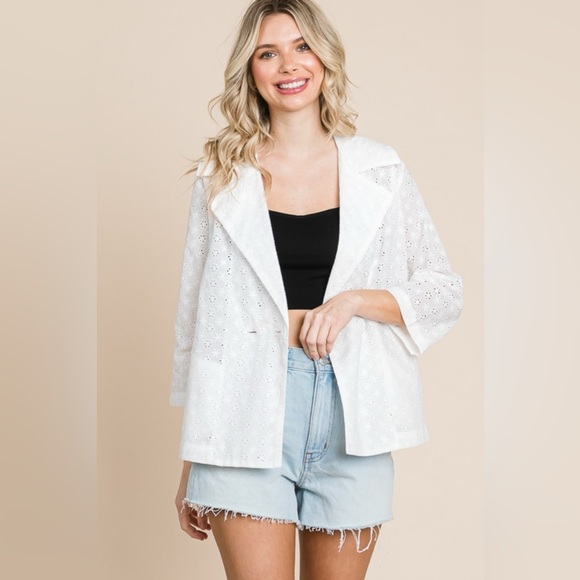 Culture Code Double Breasted Eyelet Jacket with Pockets 10010012752 - Picture 4 of 4